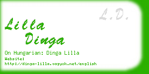 lilla dinga business card